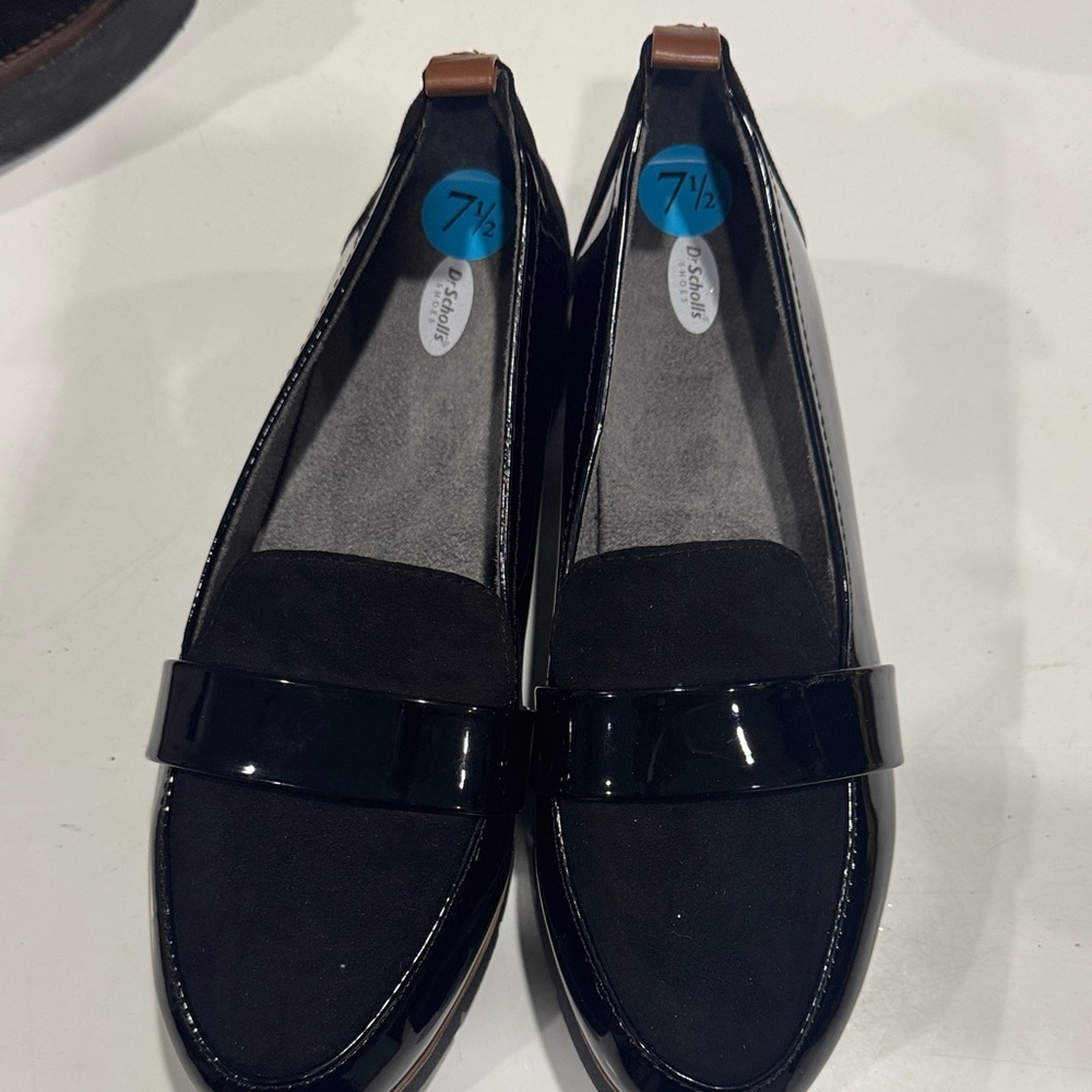 Dr. Scholl's Black Patent Loafers